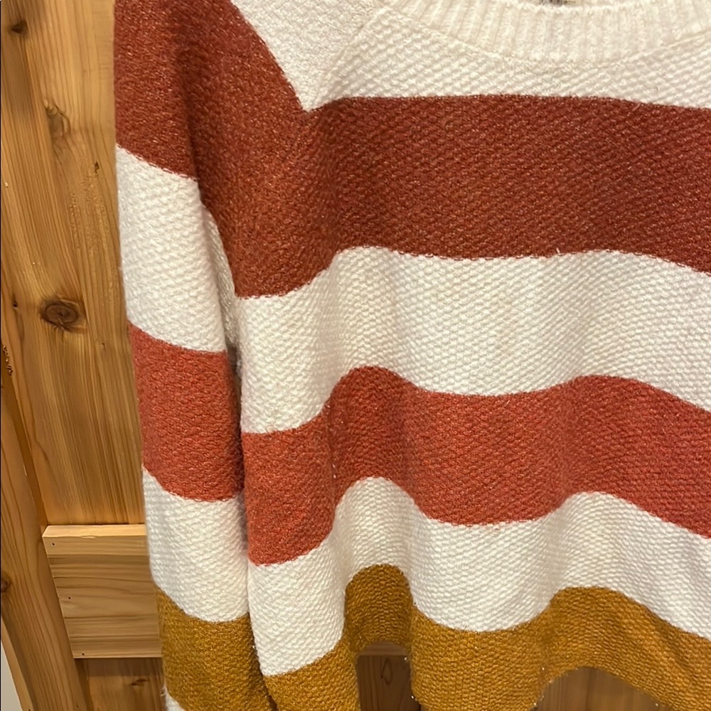 PINQUE Colorful Striped Crew Neck Sweater - Picture 4 of 11
